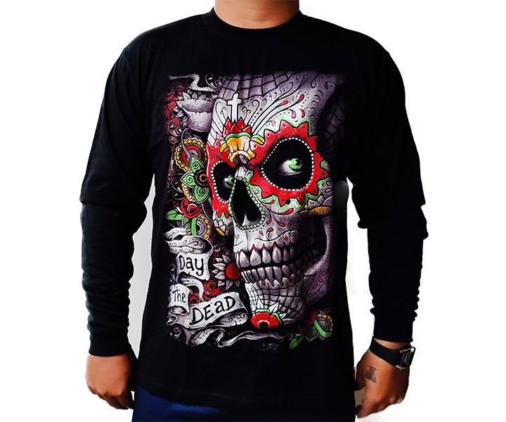Camibuso Estampado Calavera Mexicana - 182