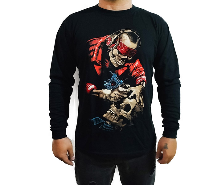 Camibuso Estampado Calavera Tatuando - 183