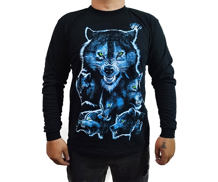 Camibuso Estampado Lobos Azules - 202