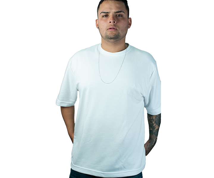 Camiseta oversized Cuello Redondo para Hombre Color Blanco - 281