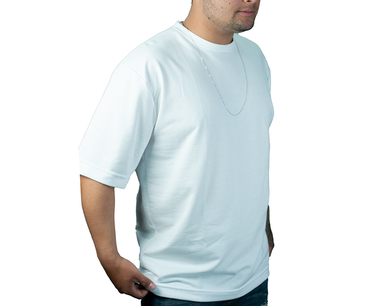 Camiseta oversized Cuello Redondo para Hombre Color Blanco - 282