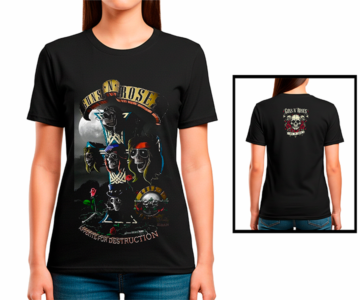 Camiseta Estampada GUNS ROSES. - 126