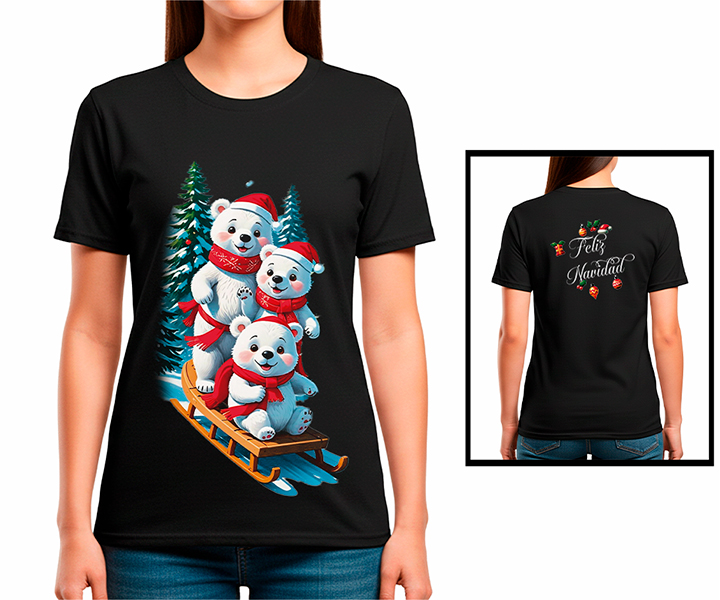 Camiseta Estampada OSOS NAVIDEÑOS. - 122