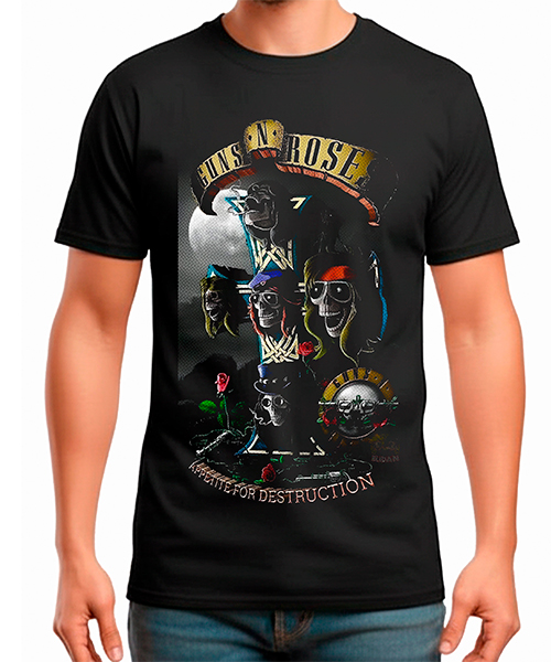 Camiseta Estampada GUNS ROSES