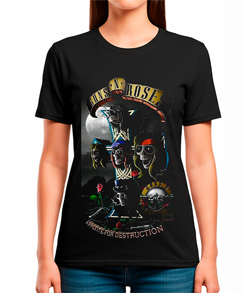Camiseta Estampada GUNS ROSES.
