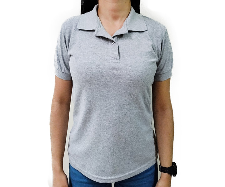 Camiseta Polo para Dama Color Gris Perla - 78