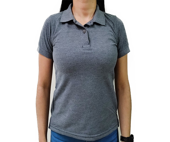 Camiseta Polo para Dama Color Gris Ratón - 80