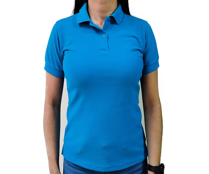 Camiseta Polo para Dama Color Azul Turquesa - 86