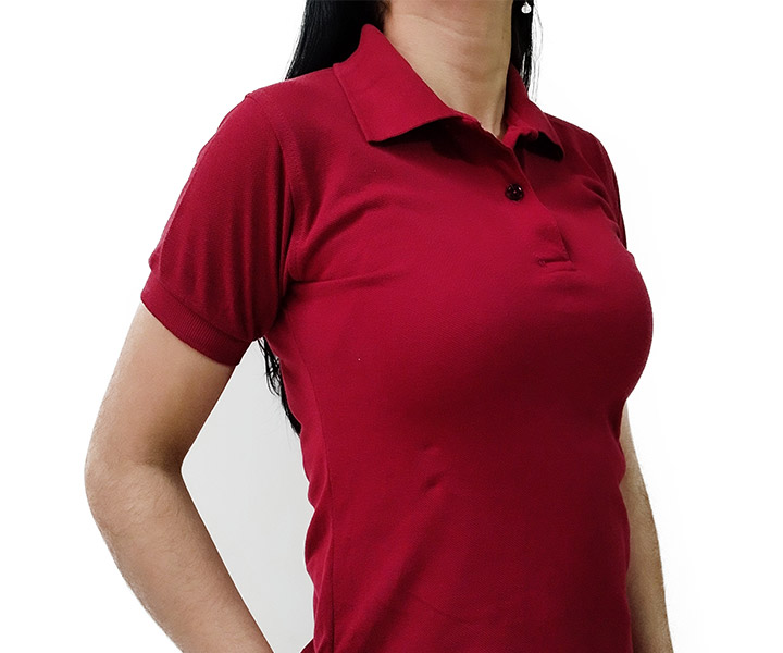 Camiseta Polo para Dama Color Vinotinto - 91