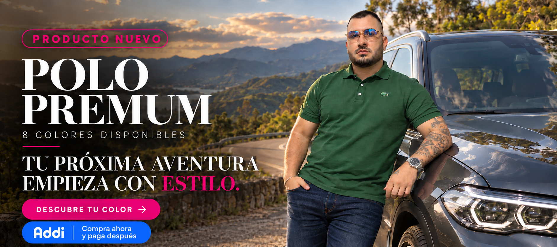 Producto nuevo: Polo Premium, 8 colores disponibles, compra con Addi