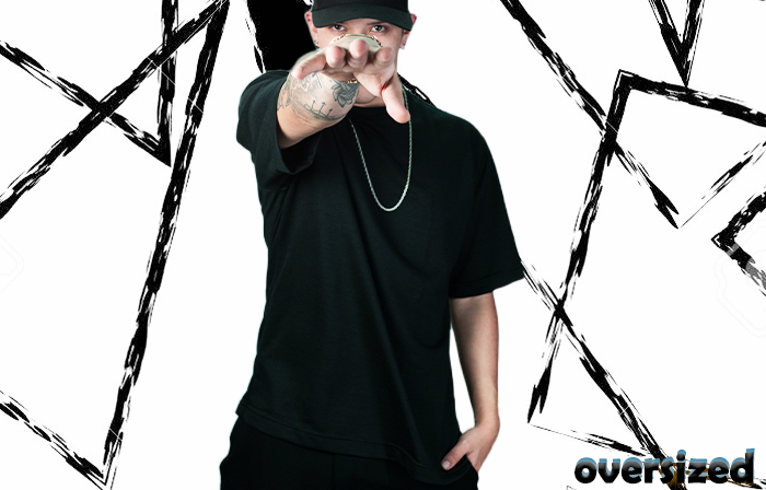 Camiseta Oversized Cuello Redondo para Hombre